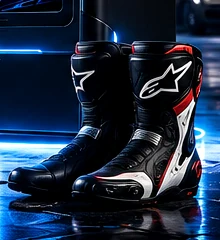 Concept imagery of modern motorcycle boots