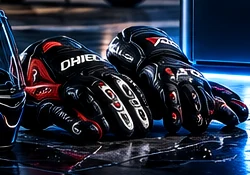 Concept imagery of modern motorcycle gloves