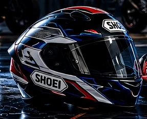Concept imagery of modern motorcycle helmet
